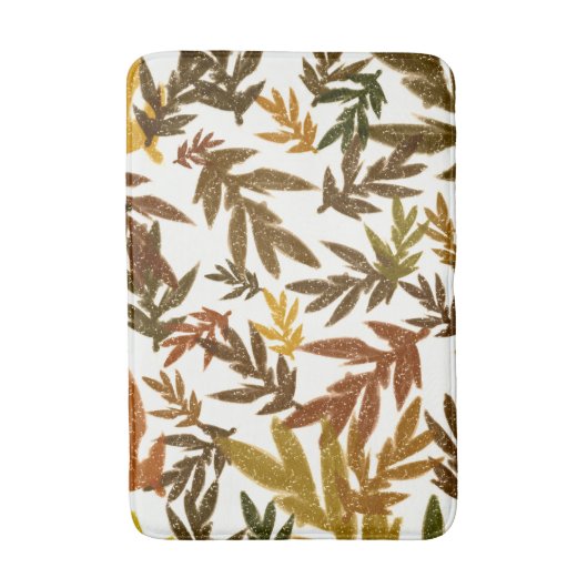 Farbenfrohe Whimsical Herbst Rustikale Blätter Badematte (Vorderseite Vertikal)