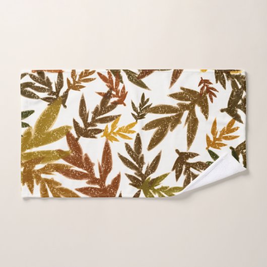 Farbenfrohe Whimsical Herbst Rustikale Blätter Badhandtuch Set (Handtuch)
