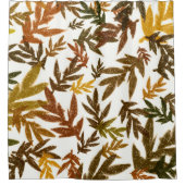 Farbenfrohe Whimsical Herbst Rustikale Blätter Duschvorhang (Vorderseite)