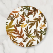 Farbenfrohe Whimsical Herbst Rustikale Blätter Geschenkanhänger (Rückseite)