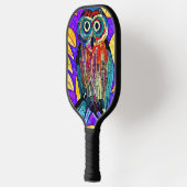 Farbenfrohe Whimsical Mosaikkunst Pickleball Schläger (Links)
