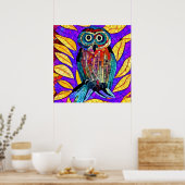 Farbenfrohe Whimsical Mosaikkunst Poster (Küche)