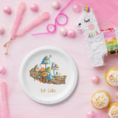 Farbenfrohe Whimsical Mushroom Village Housewarmin Pappteller (Party)