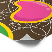 Farbenfrohe Whimsical Retro Fun Jellyboa Pop Poste Poster (Ecke)