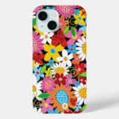 Farbenfrohe Whimsical Spring Flowers Garden Giro Case-Mate iPhone Hülle (Rückseite)