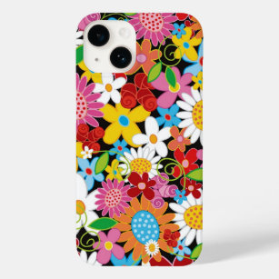 Farbenfrohe Whimsical Spring Flowers Garden Giro Case-Mate iPhone Hülle