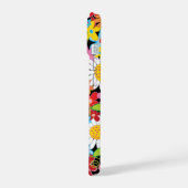 Farbenfrohe Whimsical Spring Flowers Garden Giro iPhone 15 Hülle (Linke Seite)