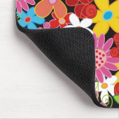 Farbenfrohe Whimsical Spring Flowers Garden Giro Mousepad (Ecke)