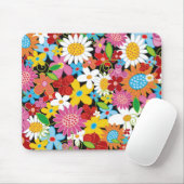 Farbenfrohe Whimsical Spring Flowers Garden Giro Mousepad (Mit Mouse)