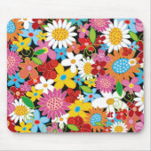 Farbenfrohe Whimsical Spring Flowers Garden Giro Mousepad (Vorne)