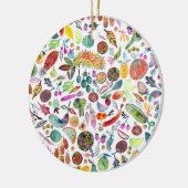 Farbenfrohe Whimsical Watercolor Veggies Keramik Ornament (Links)