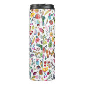 Farbenfrohe Whimsical Watercolor Veggies Thermosbecher (Rückseite)