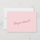 Farbenfrohe whimsical Wavy Border & Script Wedding RSVP Karte (Rückseite)