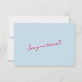 Farbenfrohe whimsical Wavy Border & Script Wedding RSVP Karte (Rückseite)