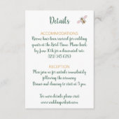 Farbenfrohe Whimsikale Blume Hochzeit Begleitkarte (Vorderseite)