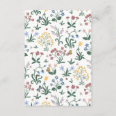 Farbenfrohe Whimsikale Blume Hochzeit Begleitkarte (Rückseite)