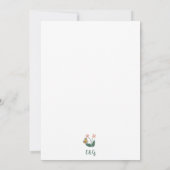 Farbenfrohe Whimsikale Blume Hochzeit Einladung (Rückseite)