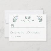 Farbenfrohe Whimsikale Blume Hochzeitstitel RSVP Karte (Vorderseite)