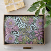 Farbenfrohe Whimsikale Blume und Blätter botanisch Seidenpapier (Geschenk)