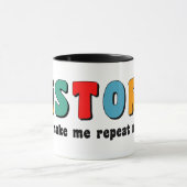 Farbenfrohe Wiederholungsgeschichte Tasse (Zentrum)