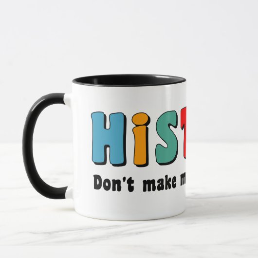 Farbenfrohe Wiederholungsgeschichte Tasse (Links)
