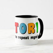 Farbenfrohe Wiederholungsgeschichte Tasse (VorderseiteRechts)