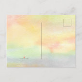 Farbenfrohe Wiedersehen Einladungspostkarte (Rückseite)