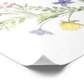 Farbenfrohe Wiesen-Blume Hochzeitstabelle Poster (Ecke)