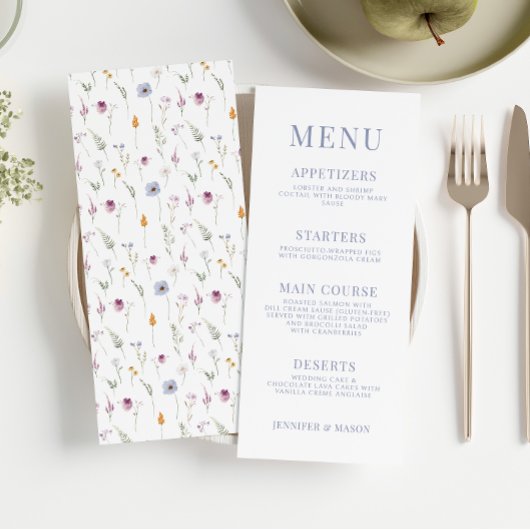 Farbenfrohe Wiesen Wildblume Hochzeitskarten