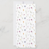 Farbenfrohe Wiesen Wildblume Hochzeitskarten (Rückseite)