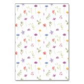 Farbenfrohe Wiesen-Wildblume Tischnummer (Rückseite)