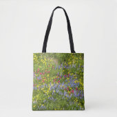 Farbenfrohe Wiesenwildblumen Blumen Tasche (Vorderseite)