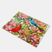 Farbenfrohe wild lebende Vögel Art Doormat Fußmatte (Schrägansicht)