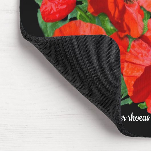 Farbenfrohe Wild Red Poppies Mousepad (Ecke)