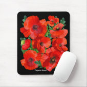 Farbenfrohe Wild Red Poppies Mousepad (Mit Mouse)