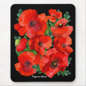 Farbenfrohe Wild Red Poppies Mousepad (Vorne)