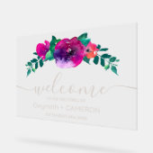 Farbenfrohe Wildblume Acrylschild (Winkel)