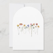 Farbenfrohe Wildblume | Arch Baby Shower Einladung (Rückseite)