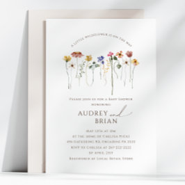 Farbenfrohe Wildblume auf dem Weg Paare Babydusche Einladung