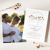 Farbenfrohe Wildblume auf dem Weg Paare Foto Einladung