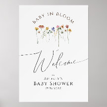 Farbenfrohe Wildblume Baby im Blut Begrüßungszeich