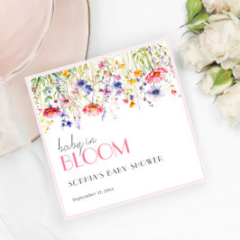 Farbenfrohe Wildblume Baby in Bloom Baby Dusche Serviette