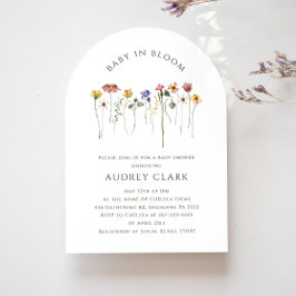 Farbenfrohe Wildblume Baby in Bloom Baby Shower Ar Einladung