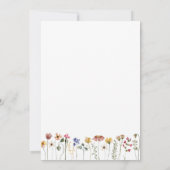 Farbenfrohe Wildblume Babydusche Es ist ein Junge Einladung (Rückseite)