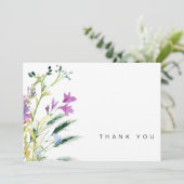 Farbenfrohe Wildblume Beerdigung Bereavement Viele Dankeskarte (Stehend Vorderseite)