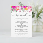 Farbenfrohe Wildblume Begleitkarte (Stehend Vorderseite)