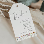 Farbenfrohe Wildblume | Begrüßung Geschenkanhänger