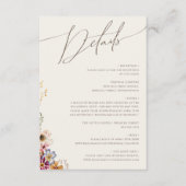 Farbenfrohe Wildblume | Beige Gartendetails Begleitkarte (Vorderseite)