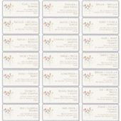 Farbenfrohe Wildblume | Beige Guest Address Labels (Vorderseite)