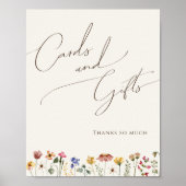 Farbenfrohe Wildblume | Beige Karten und Geschenke Poster (Vorne)